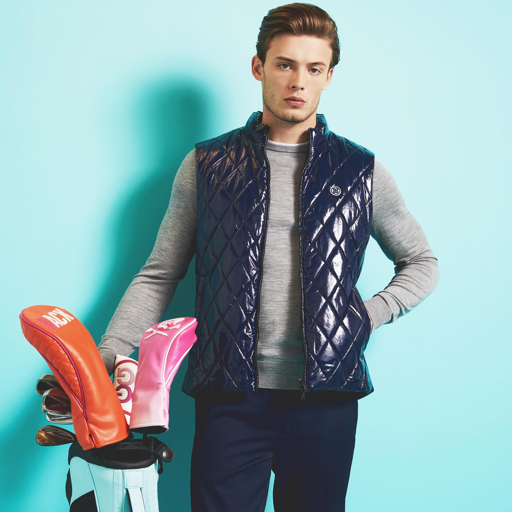 G/FORE Quilted Nylon Wool Lined Puffer Vest Twilight